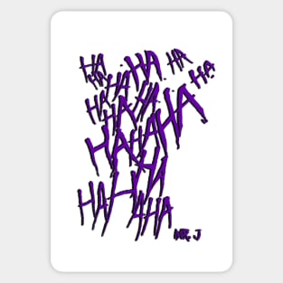 Laughter Purple Design Sticker